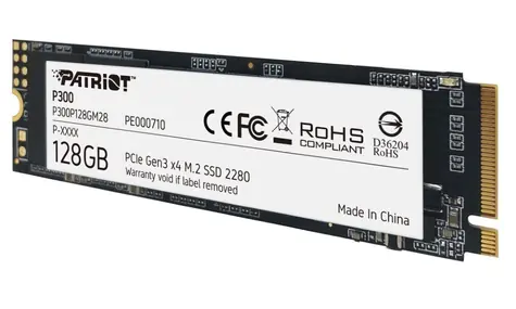 Patriot P300 128GB / M.2 2280 / QLC / R: 1600MBs / W: 600MBs / 3y