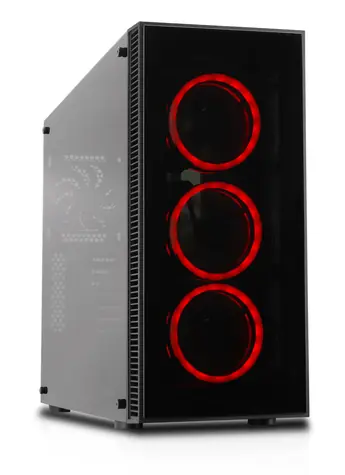 Cooltek Midi CT Vier černá / ATX / 2x USB 3.0 & 2x USB 2.0 / Průhledná bočnice