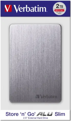 Verbatim Store 'n' Go ALU Slim 2TB šedá / Externí HDD / 2.5