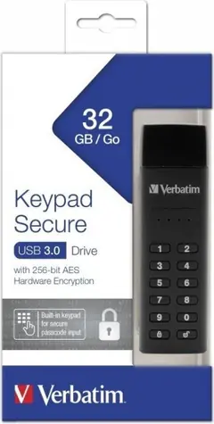 Verbatim Keypad Secure Drive 32 GB / USB C 3.2 Gen 1 / R:160 MBs / W:130 MBs