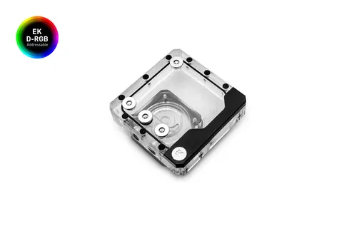 EKWB EK-Quantum Kinetic FLT 120 D5/DDC body D-RGB - Plexi / pro D5 či DDC pumpu / expanzní nádoba