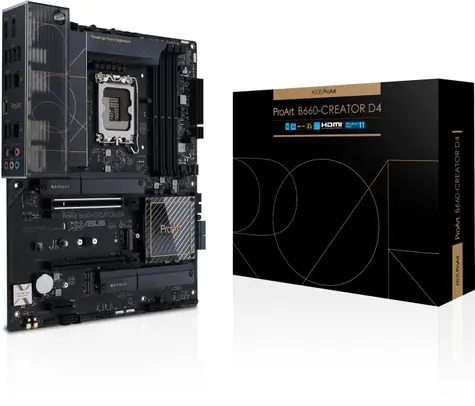 ASUS ProArt B660-CREATOR D4 / B660 / LGA 1700 / 4x DDR4 / PCIEx16 / 1x GLAN / ATX