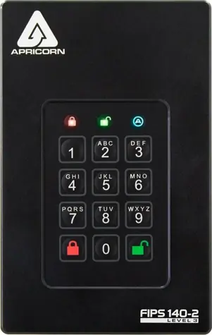 Apricorn Aegis Fortress L3 2TB černá / Externí HDD / 2.5