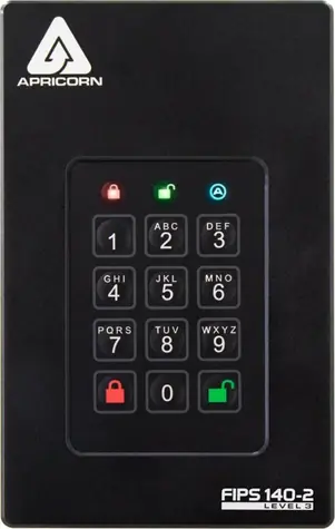 Apricorn Aegis Fortress L3 4TB černá / Externí HDD / 2.5