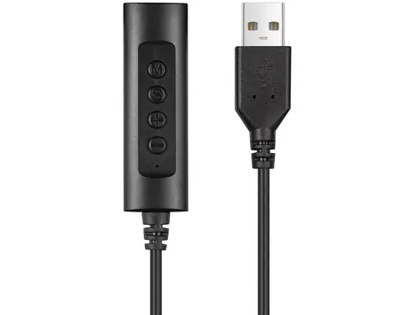 Sandberg Headset USB controller černá / adaptér 3.5mm jack na USB / 1.5m     