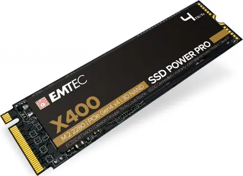 EMTEC X400 SSD Power Pro 2TB / SSD / M.2 2280 / PCIe 4.0 x4 / R: 4700 MBs / W: 3400 MBs / IOPS: 350K 600K / TLC