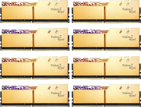 G.SKill Trident Z Royal Gold 64GB (8x8GB) 3600MHz / DDR4 / CL14-15-15-35 / 1.45V / XMP 2.0