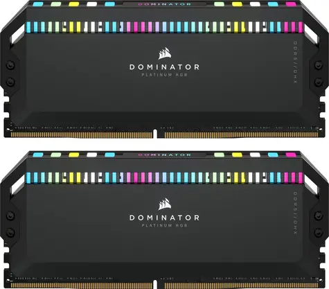 Corsair Dominator Platinum RGB 32GB (2x16GB) 6200MHz černá /  DDR5 / PC5-49600 / CL36-39-39-76 / 1.3V / on-die ECC