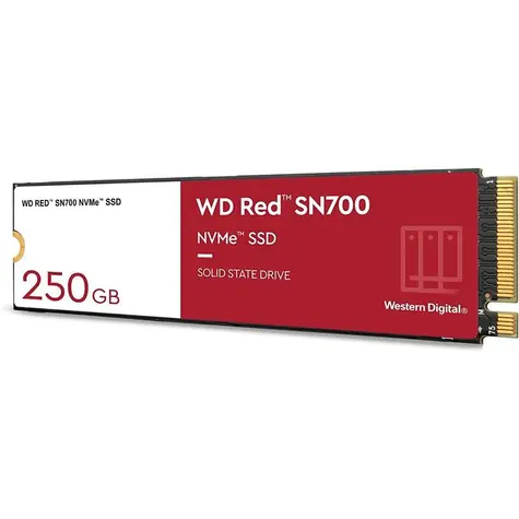 WD RED SN700 250GB / M.2 2280 / NVMe PCI-E 3.0 x4 / RW: 3100 & 1600 MBps / MTTF: 1.75 / 5y
