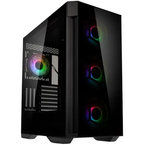 Kolink Observatory Z ARGB černá / ATX / 1xUSB-C + 2xUSB 3.0 + 2xUSB 2.0 / 4x 120 mm / bez zdroje / průhledná bočnice