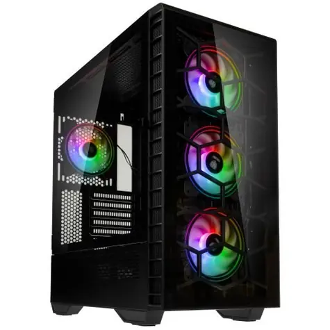 Kolink Observatory Y ARGB černá / ATX / 2xUSB 3.1 + 1xUSB 2.0 / 4x 120 mm / bez zdroje / průhledná bočnice
