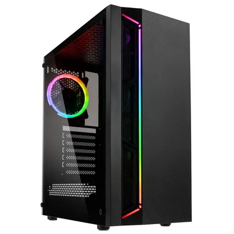 Kolink Inspire K7 ARGB černá / ATX / 1xUSB 3.0 + 2xUSB 2.0 / 1x120 mm / bez zdroje / průhledná bočnice / tvrzené sklo