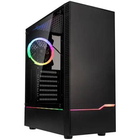 Kolink Inspire K9 ARGB černá / ATX / 1xUSB 3.0 + 2xUSB 2.0 / 1x120 mm / bez zdroje / průhledná bočnice / tvrzené sklo