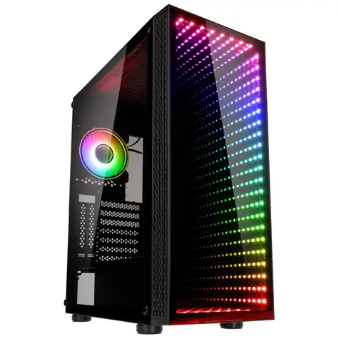 Kolink Void Rift ARGB černá / ATX / 2xUSB 3.0 + 1xUSB 2.0 / 1x 120 mm / bez zdroje / tvrzené sklo / průhledná bočnice