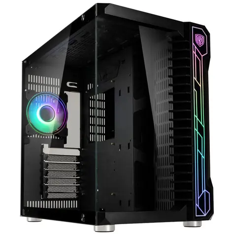Kolink Unity Code X ARGB černá / E-ATX / 2x USB 3.0 + 1x USB 2.0 / 1x 120 mm / bez zdroje / průhledná bočnice