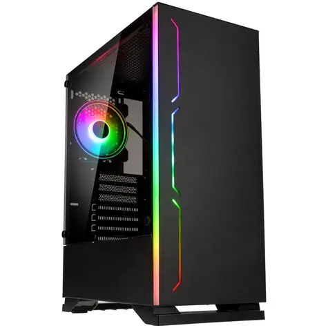 Kolink Inspire K11 ARGB černá / ATX / 1xUSB 3.0 + 2xUSB 2.0 / 1x120 mm / bez zdroje / průhledná bočnice / tvrzené sklo