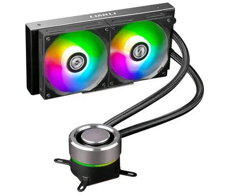 Lian Li GALAHAD 240 v2 černá / 2x 240 mm / DRGB podsvícení / 800 - 1900 RPM / 32 dB / Intel + AMD