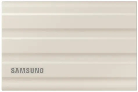 SAMSUNG T7 Shield Externí SSD disk 1TB béžová / Externí SSD / R: 1050 MBs & W: 1000MBs / USB-C / IP65