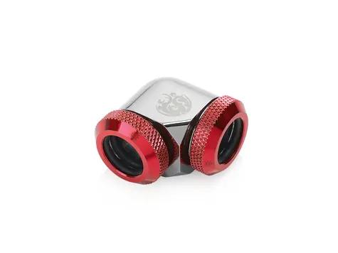 BitsPower úhlový adaptér 90° pro trubky 12mm černo-červená