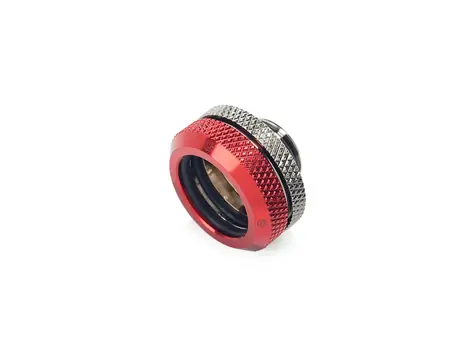 BitsPower Multi-Link adaptér přímý G1/4 > 16 mm HardTube červená/lesklá černá