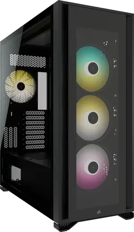 Corsair iCUE 7000X RGB černá / E-ATX / 1x USB-C + 4x USB 3.0 / 4x 140 mm / bez zdroje / Průhledná bočnice