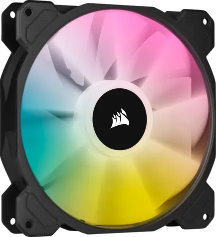 Corsair iCUE SP140 Elite RGB PWM 140mm černá / PWM / 140mm / 1200RPM / 26.8 dB / 68.1 CFM /  ARGB LED
