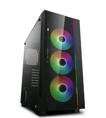 DEEPCOOL MATREXX 55 V3 ADD-RGB 3F černá / E-ATX / 2xUSB 2.0 + 1xUSB 3.0 / 3x 120 mm / bez zdroje / průhledná bočnice  / doprodej