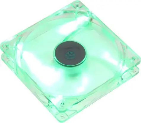 SilverStone SST-FN121-P-GL / 120mm / 25.15 dB @ 1200 RPM / zelené LED