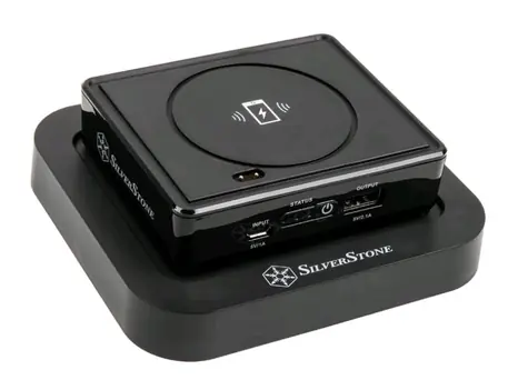 SilverStone QIB052-D power banka s Qi nabíjením a dokovací stanicí černá