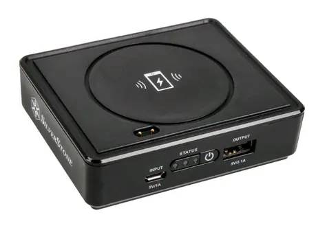 SilverStone QIB052 power banka s Qi nabíjením černá