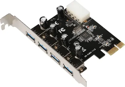 MicroConnect PCIe 4 USB3.0 rozšiřující karta VL805 / 4+1x USB2.0