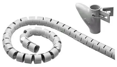 MicroConnect Orzanizér kabelů se vsuvkou 2.5m šedá