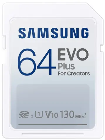SAMSUNG EVO Plus SDXC 64GB / Class 10 / U1 / čtení až 130MBs / vhodné pro 4K 