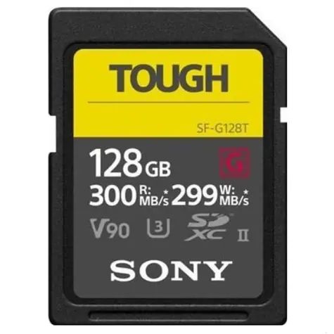 SONY Tough SD karta řady G 128GB / Class 10 / UHS-II / čtení až 300 MB/s / zápis 299 MB/s