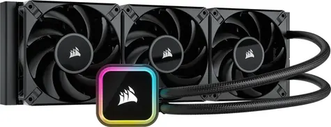 Corsair iCUE H150i RGB Elite 360mm černá / 3x120mm / RGB / 31.5 dBA / 400-1850 RPM / 59.1 CFM / Intel & AMD