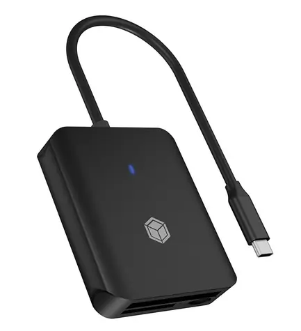 Icy Box IB-CR403-C3 černá / externí čtečka paměťových karet / 3 porty / USB-C