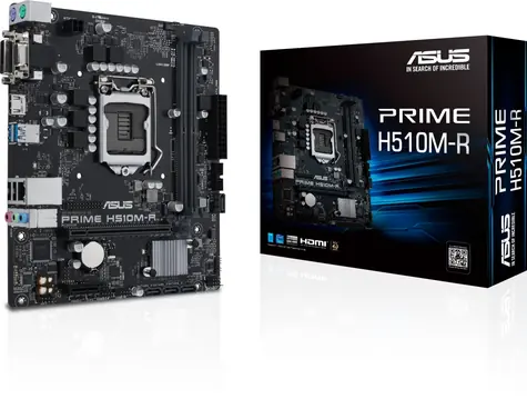 ASUS PRIME H510M-R / H510 / LGA 1200 / 2x DDR4 / 1x PCIEx16 / 1x GLAN / mATX