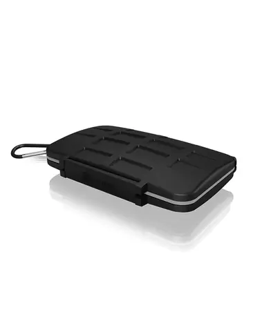 Icy Box IB-AC620-CR černo-šedá / Ochranné pouzdro na paměťové karty 