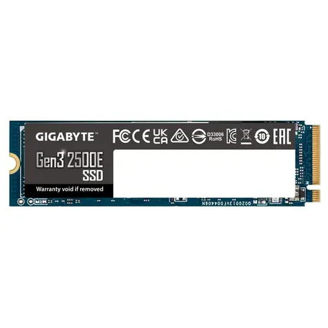 GIGABYTE Gen3 2500E 1TB / M.2 80mm / NVMe PCIe / RW: 2400 & 1800MBs / IOPS: 130K & 350K / MTBF 1.5mh / 3y