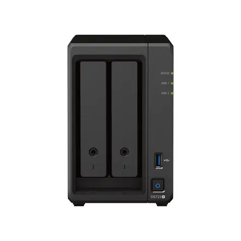 Synology DiskStation DS723+ / 2x HDD / Ryzen R1600 @2.6GHz / 2GB RAM / 1x USB 3.0 / 1x e-SATA / 2x GLAN