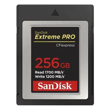 Rozbaleno - SanDisk Extreme Pro CF express 256GB / čtení: až 1700 MBs / zápis: až 1200 MBs / rozbaleno