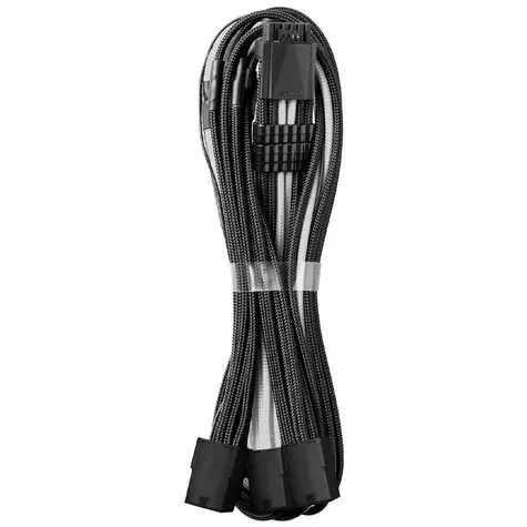 CableMod PRO ModMesh 8-Pin PCIe Trojtý prodlužovací kabel 45 cm - černo-bílá