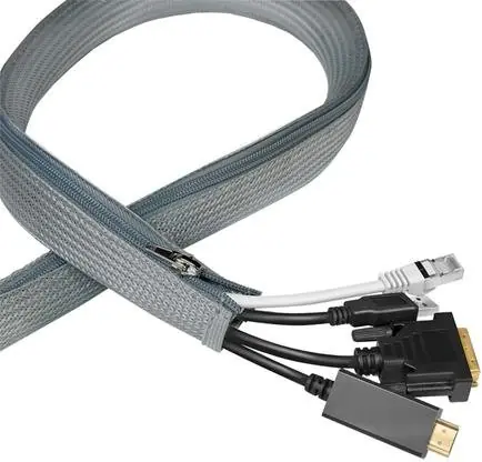 Logilink KAB0073 šedá / Organizátor kabelů se zipem / 50 mm x 1m 