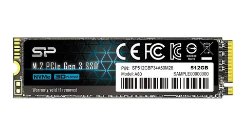 Silicon Power M.2 2280 A60 512GB / Interní SSD / PCIe Gen 3x4 / čtení:2200MBs / zápis:1600MBs