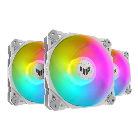 ASUS TUF Gaming TF120 ARGB (3ks) bílá / 120 mm / Advanced FDB / 250-1900 RPM / 76 CFM / 29 dB