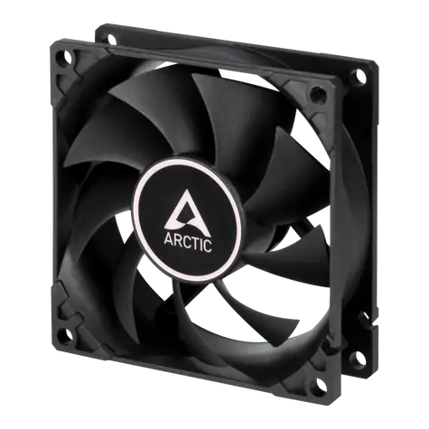 ARCTIC F8 TC černá / 80 mm / Fluid Dynamic Bearing / 0.3 Sone @ 2000 RPM / 52.7 m3h / 3-pin