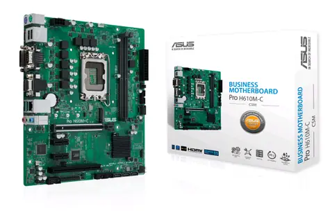 ASUS PRO H610M-C-CSM / H610 / LGA1700 / 2x DDR5 / PCIEx16 / GLAN / mATX