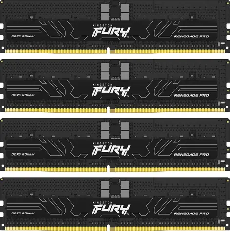 Kingston FURY Renegade Pro Black XMP 64GB (4x16GB) DDR5 5600MHz / CL36 / DIMM / ECC / XMP / 1.25V