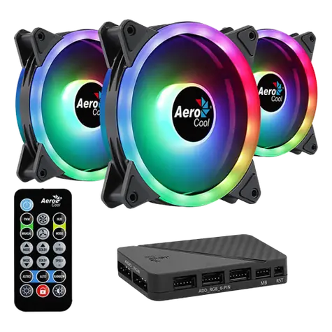 AeroCool Duo 12 Pro / sada ventilátorů / 120mm / ARGB / hub / ovladač