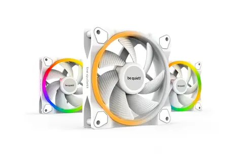 be quiet! LIGHT WINGS PWM 120 Triple Pack bílá / ARGB / Fluid-dynamic Bearing / 20.6dB @ 1700RPM / 41.51CFM / 4-pin